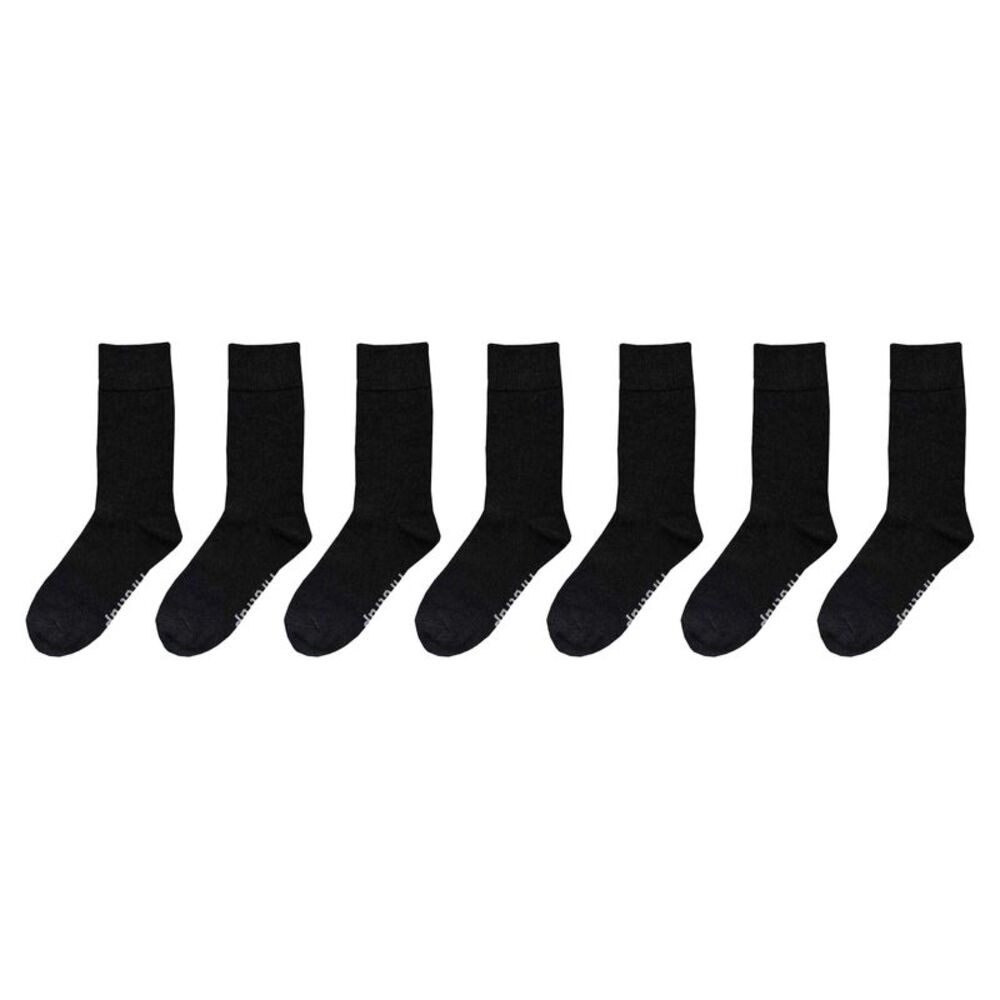 Firetrap Mens Ankle Socks (Pack of 7) / Classic Black